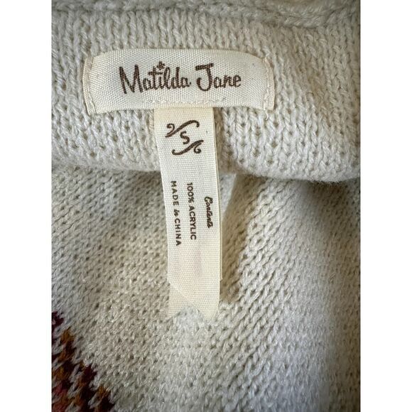 MATILDA JANE Women's Moments With You Gingersnap Open Front Cardigan White Small - Picture 2 of 13